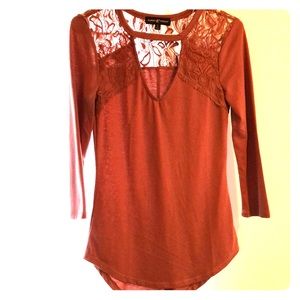 Mauve 3/4 sleeve shirt